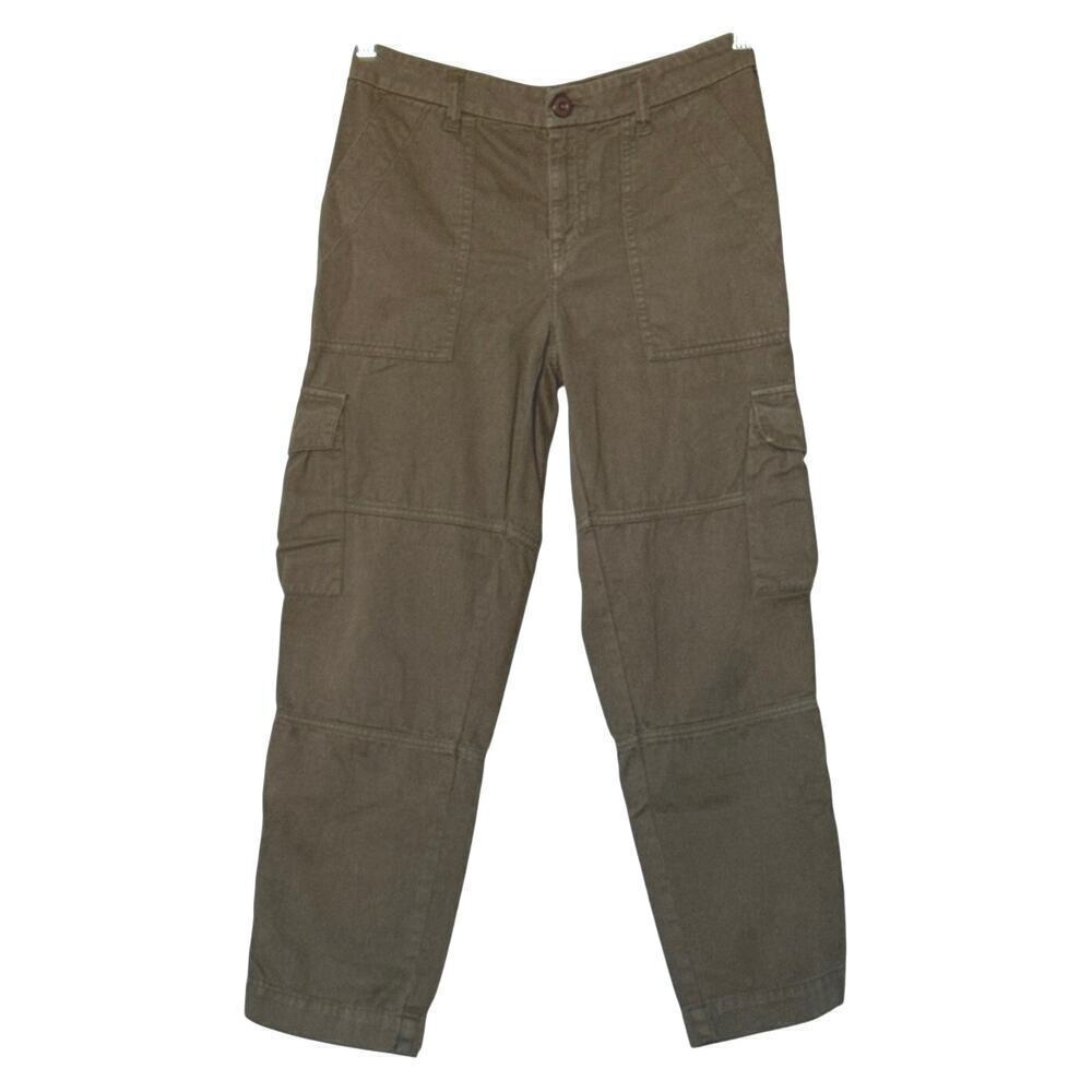Joie Womens Embellished Utility Cargo Fatigue Olive Pant Size 4 - Picture 2 of 10